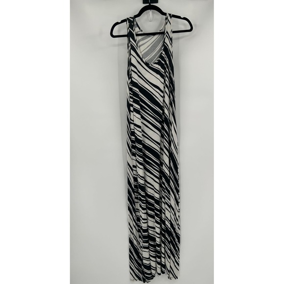 Veveret Dresses & Skirts - VeVeret Womens Striped Sleeveless Maxi Dress Size L Black‎ & White